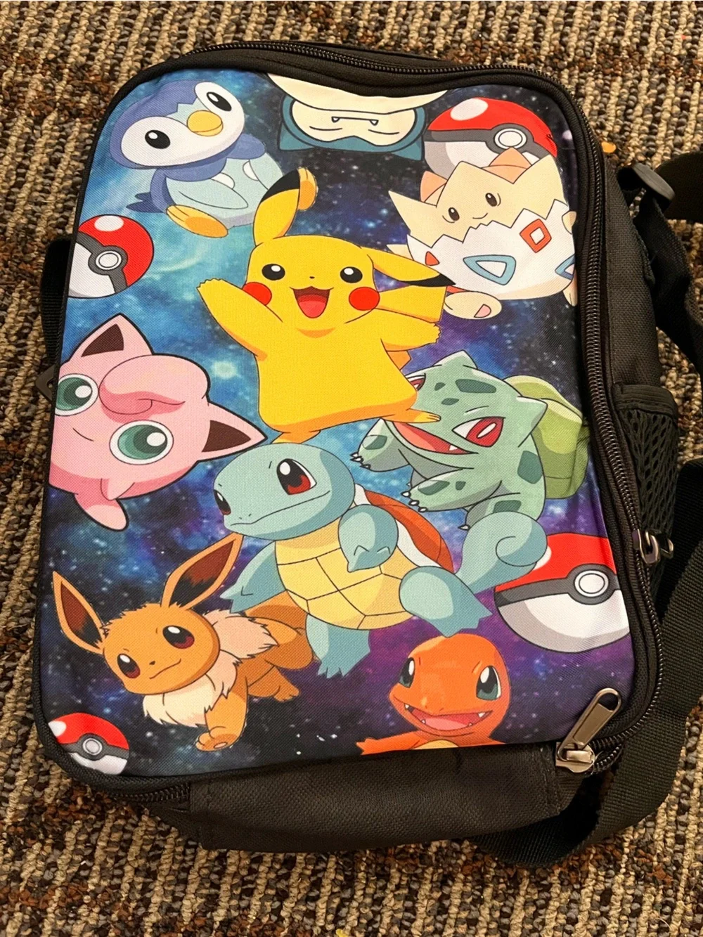 Pokemon Kids Backpack trio with lunchbox and pencil bag
